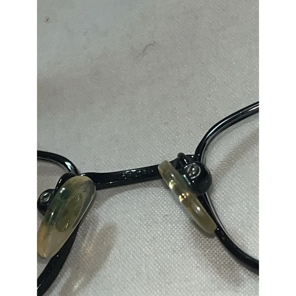 Vogue VO3745-B 352 Black Silver Chip Style Paint Metal Designer Eyeglasses 53-16